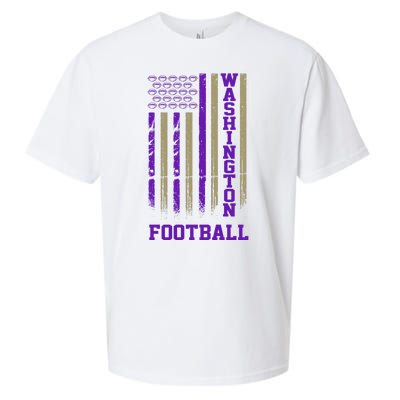 Washington Football Fan American Flag Sueded Cloud Jersey T-Shirt