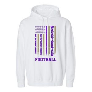 Washington Football Fan American Flag Garment-Dyed Fleece Hoodie