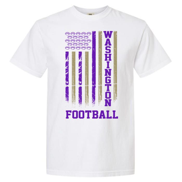 Washington Football Fan American Flag Garment-Dyed Heavyweight T-Shirt