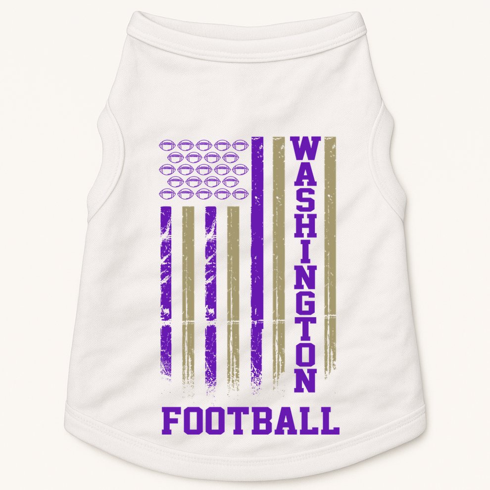 Washington Football Fan American Flag Doggie Tank