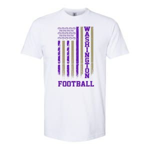 Washington Football Fan American Flag Softstyle CVC T-Shirt