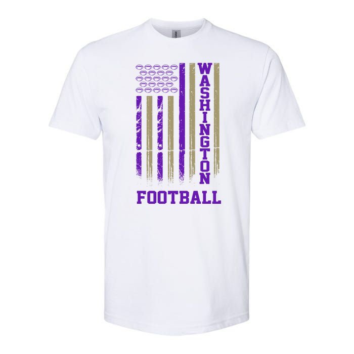 Washington Football Fan American Flag Softstyle® CVC T-Shirt