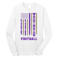 Washington Football Fan American Flag Long Sleeve Shirt