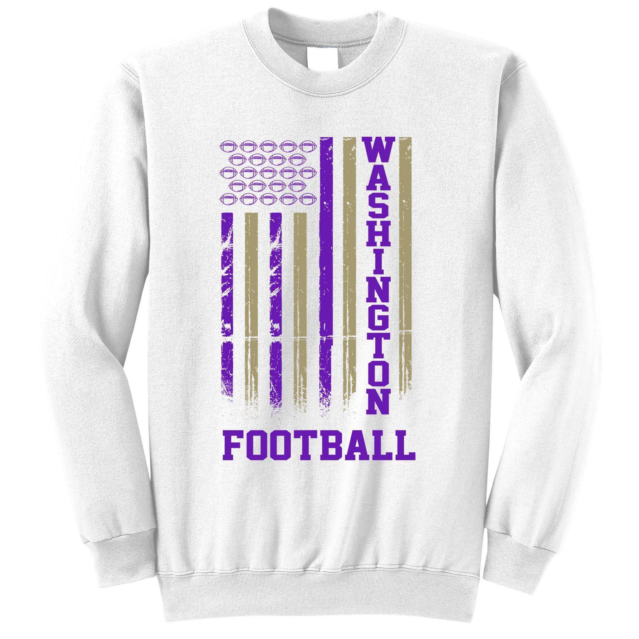 Washington Football Fan American Flag Sweatshirt