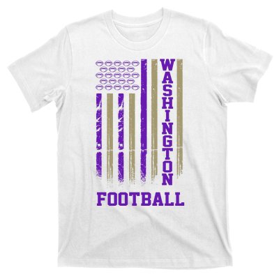 Washington Football Fan American Flag T-Shirt