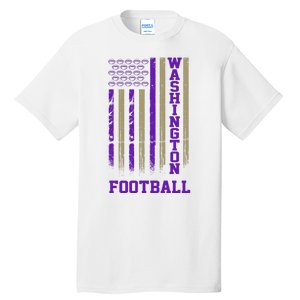 Washington Football Fan American Flag Tall T-Shirt