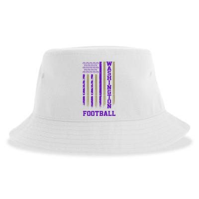 Washington Football Fan American Flag Sustainable Bucket Hat