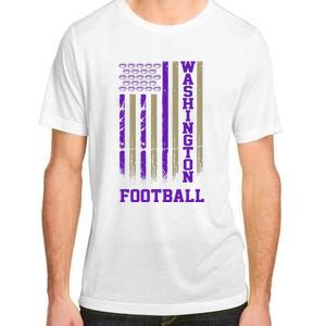 Washington Football Fan American Flag Adult ChromaSoft Performance T-Shirt