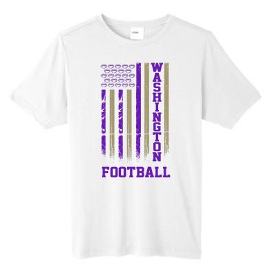 Washington Football Fan American Flag Tall Fusion ChromaSoft Performance T-Shirt