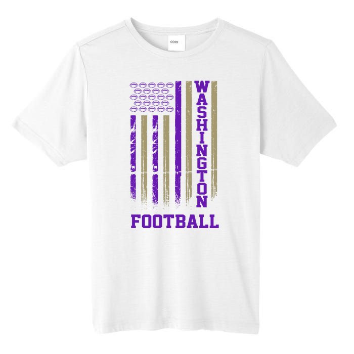 Washington Football Fan American Flag Tall Fusion ChromaSoft Performance T-Shirt