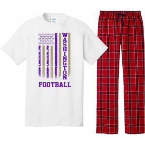 Washington Football Fan American Flag Pajama Set