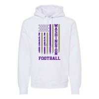 Washington Football Fan American Flag Premium Hoodie