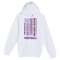 Washington Football Fan American Flag Premium Pullover Hoodie