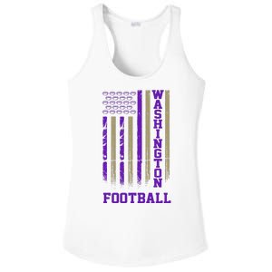 Washington Football Fan American Flag Ladies PosiCharge Competitor Racerback Tank