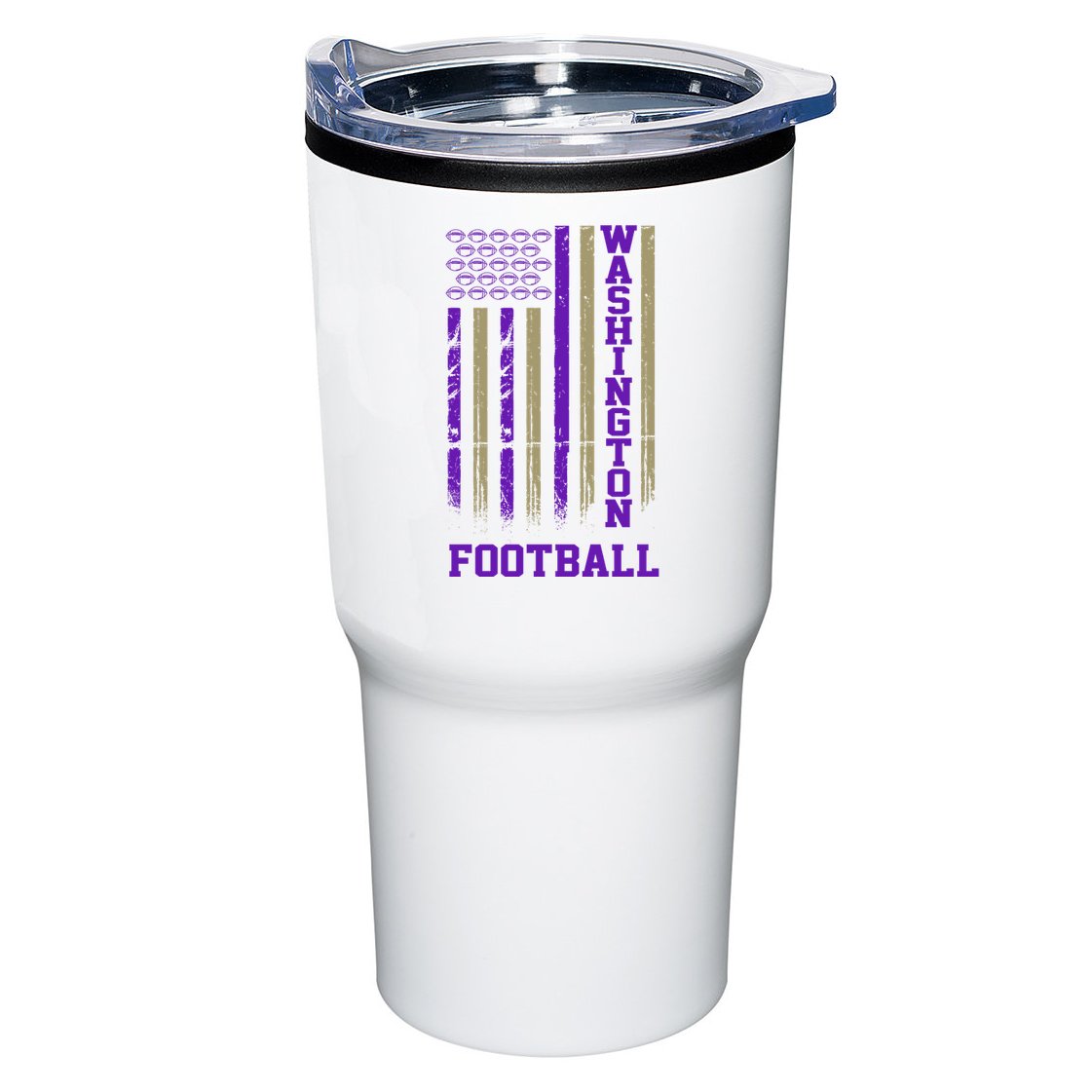 Washington Football Fan American Flag Tumbler