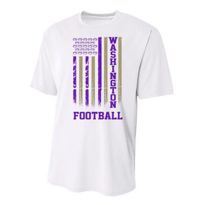 Washington Football Fan American Flag Performance Sprint T-Shirt