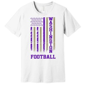 Washington Football Fan American Flag Premium T-Shirt