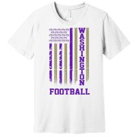 Washington Football Fan American Flag Premium T-Shirt