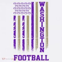 Washington Football Fan American Flag Premium T-Shirt