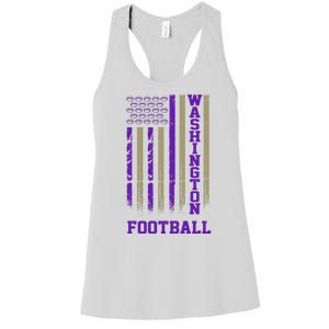 Washington Football Fan American Flag Women's Racerback Tank