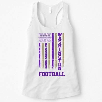 Washington Football Fan American Flag Womens Tank Top