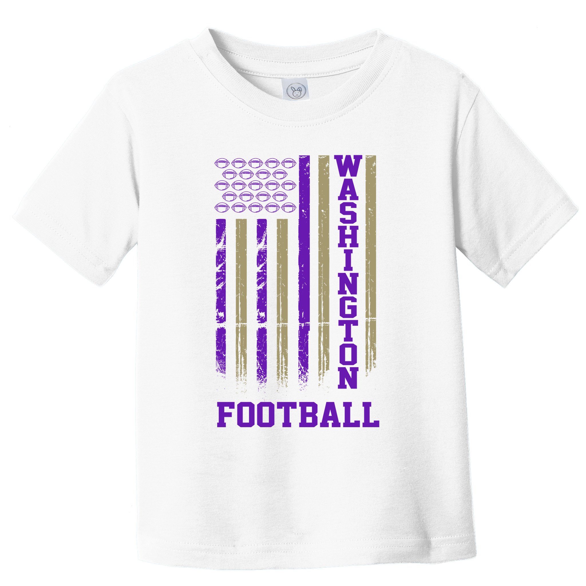 Washington Football Fan American Flag Toddler T-Shirt