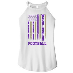 Washington Football Fan American Flag Women's Perfect Tri Rocker Tank