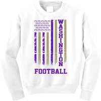 Washington Football Fan American Flag Kids Sweatshirt