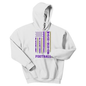 Washington Football Fan American Flag Kids Hoodie