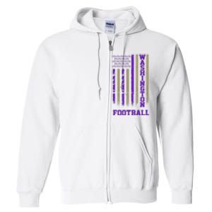 Washington Football Fan American Flag Full Zip Hoodie