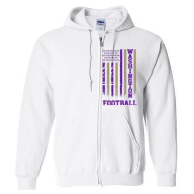 Washington Football Fan American Flag Full Zip Hoodie