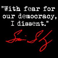 With Fear For Our Democracy I Dissent. Justice Sotomayor Cropped Pullover Crew