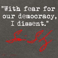 With Fear For Our Democracy I Dissent. Justice Sotomayor Cotton Canvas Backpack
