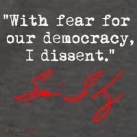 With Fear For Our Democracy I Dissent. Justice Sotomayor Vector Backpack