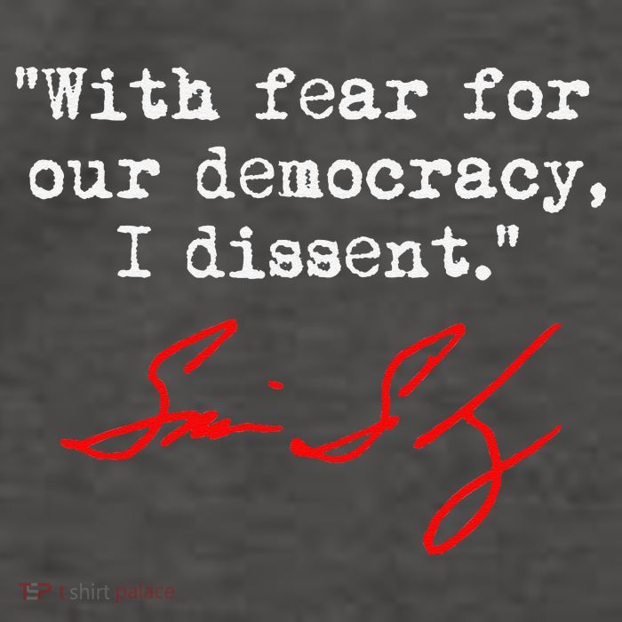 With Fear For Our Democracy I Dissent. Justice Sotomayor Vector Backpack