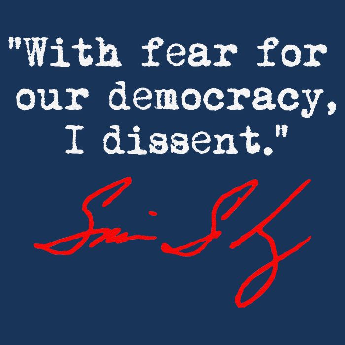 With Fear For Our Democracy I Dissent. Justice Sotomayor Flat Bill Trucker Hat