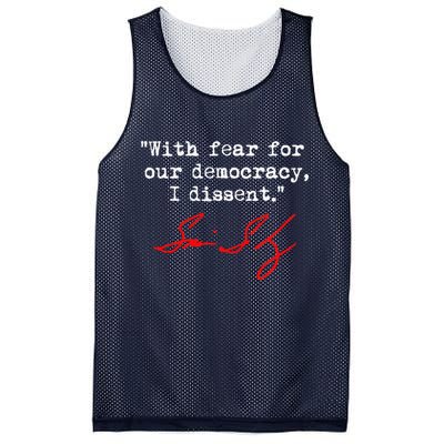 With Fear For Our Democracy I Dissent. Justice Sotomayor Mesh Reversible Basketball Jersey Tank