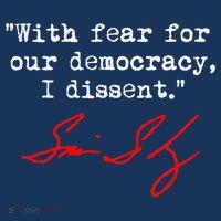 With Fear For Our Democracy I Dissent. Justice Sotomayor 25L Jumbo Tote
