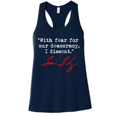 With Fear For Our Democracy I Dissent. Justice Sotomayor Womens Tank Top