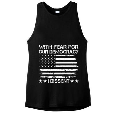 With Fear For Our Democracy I Dissent Presidential Immunity Premium Ladies PosiCharge Tri-Blend Wicking Tank