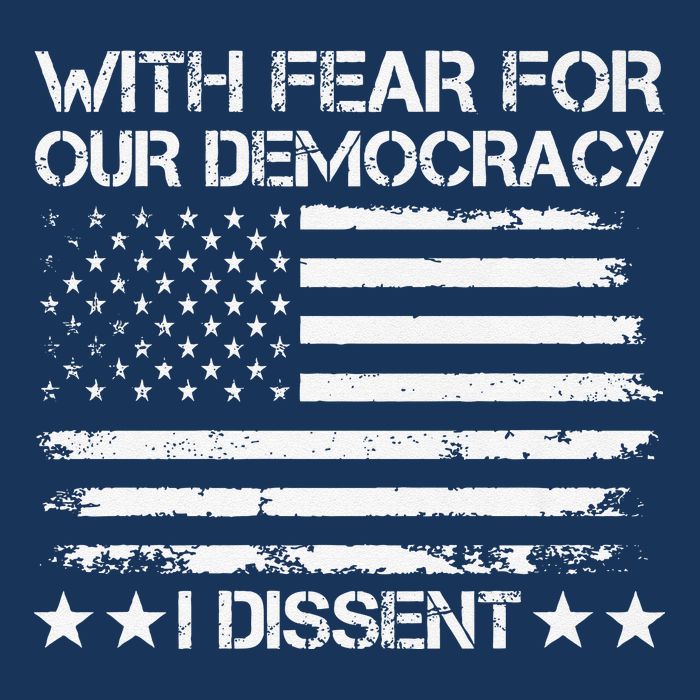With Fear For Our Democracy I Dissent Presidential Immunity Premium Drawstring Bag