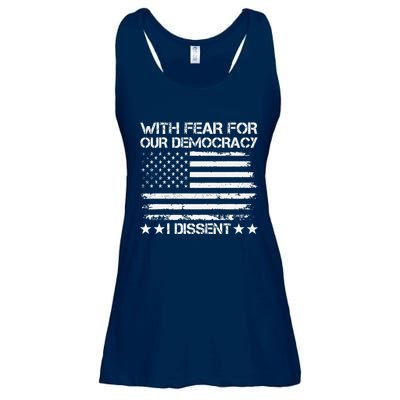 With Fear For Our Democracy I Dissent Presidential Immunity Premium Ladies Essential Flowy Tank