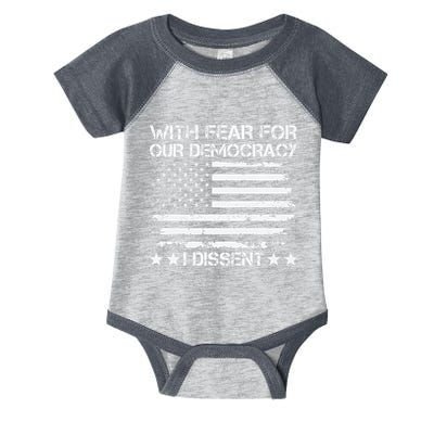 With Fear For Our Democracy I Dissent Presidential Immunity Premium Infant Baby Jersey Bodysuit