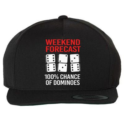 Weekend Forecast Funny Domino For  Wool Snapback Cap