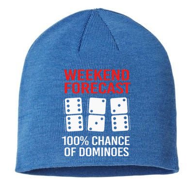 Weekend Forecast Funny Domino For  Sustainable Beanie