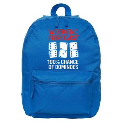 Weekend Forecast Funny Domino For  16 in Basic Backpack