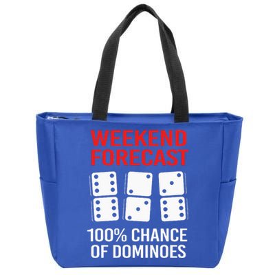 Weekend Forecast Funny Domino For  Zip Tote Bag