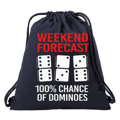 Weekend Forecast Funny Domino For  Drawstring Bag