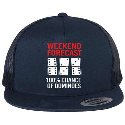 Weekend Forecast Funny Domino For  Flat Bill Trucker Hat