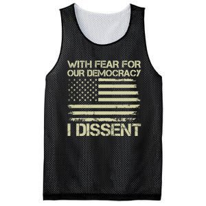 With Fear For Our Democracy I Dissent Mesh Reversible Basketball Jersey Tank